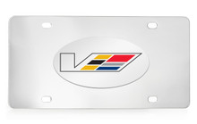 Cadillac Decorative Vanity Front License Plate With Color V Series Logo