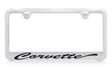 Chevy Corvette Script Letters License Plate Frame