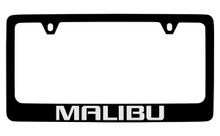 Chevrolet Malibu Logo Black Coated Zinc License Plate Frame