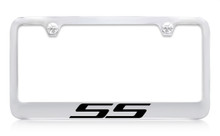 Chevrolet SS Chrome Plated Brass License Plate Frame With Black Imprint