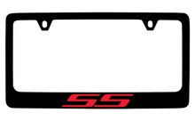 Chevrolet SS Black Coated Zinc License Plate Frame With Red Imprint