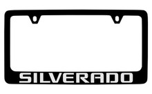 Chevrolet Silverado Black Coated Zinc License Plate Frame 