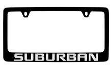 Chevrolet Suburban Black Coated Zinc License Plate Frame