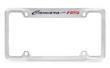 Chevrolet Camaro RS Script Top Engraved Chrome Plated Metal License Plate Frame 