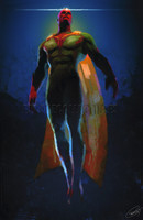Avengers The Vision Signed Print Murray