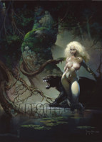 Princess and the Panther Print Art by Frank Frazetta