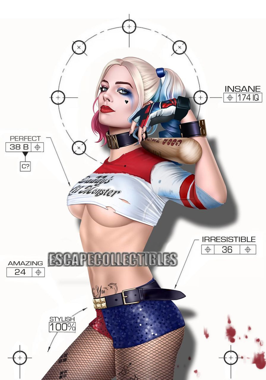 Harley Quinn II Pin-Up Print Keith Garvey