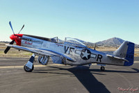 Malak Wings of Angels WWII Plane Vintage P-51D Mustang "The Rebel" Print