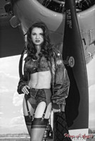Wings of Angels Michael Malak Sultry Sarah Print WWII B-25J Mitchell