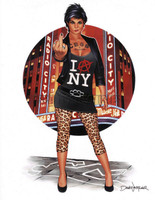 Dave Nestler Do I look like a #%&* Tour Guide? New York Pin Up Signed Print