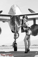 Wings of Angels Michael Malak Tala P-38 Beauty Pin Up WWII P-38 Lighting B&W 2