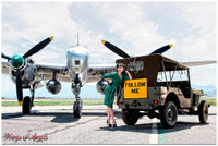 Wings of Angels Pin-Up Tala WWII P-38 Lighting w/ Jeep Malak