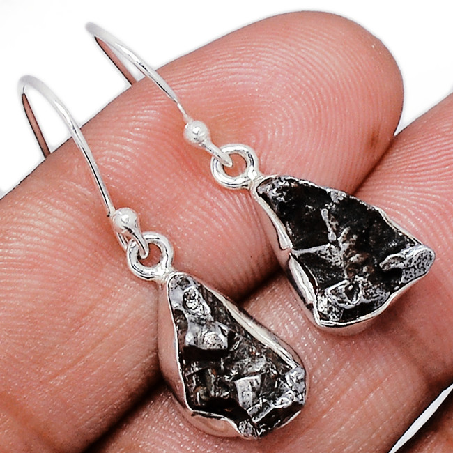 Meteorite Campo Del Cielo - Argentina 925 Sterling Silver Earrings AE80545