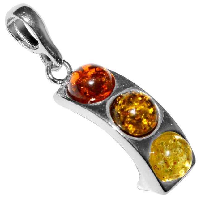 2.47g Authentic Baltic Amber 925 Sterling Silver Pendant Jewelry A1790
