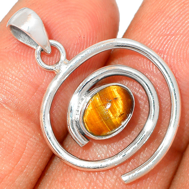 Spiril - Tiger Eye - South Africa 925 Sterling Silver Pendant XGB Jewelry BP26514