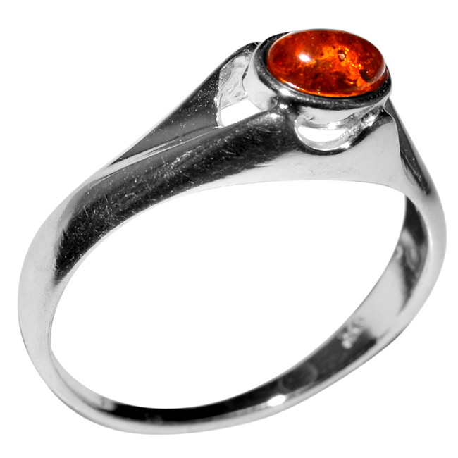2.47g Authentic Baltic Amber 925 Sterling Silver Ring Jewelry s.9 A7322S9