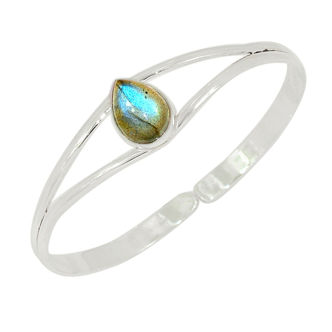 Natural Labradorite - Madagascar 925 Sterling Silver Bengal Jewelry BA2331