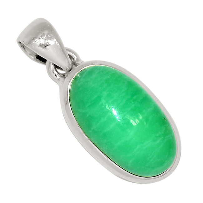 Natural Chrysoprase 925 Sterling Silver Pendant Jewelry ALLP-23878