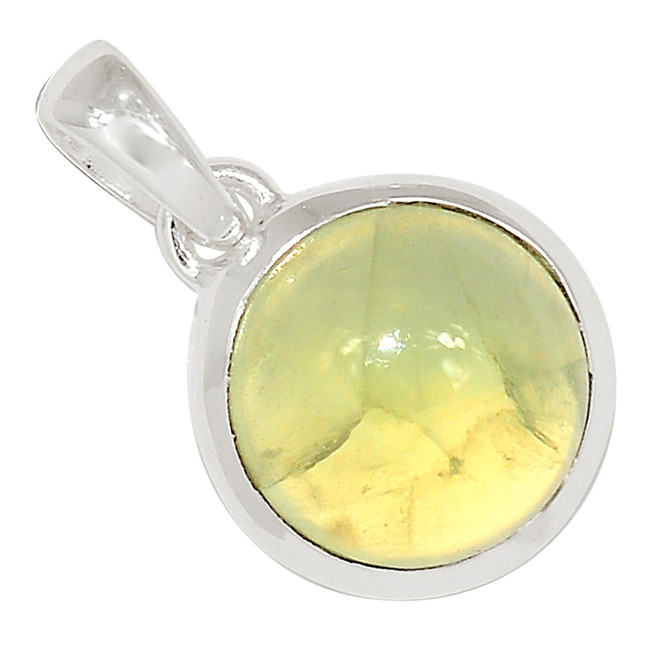 Natural Prehnite 925 Sterling Silver Pendant Jewelry ALLP-25106
