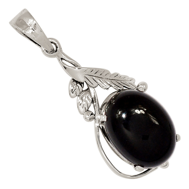 Black Onyx 925 Sterling Silver Pendant Jewelry ALLP-25029