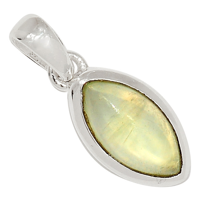 Natural Prehnite 925 Sterling Silver Pendant Jewelry ALLP-25116