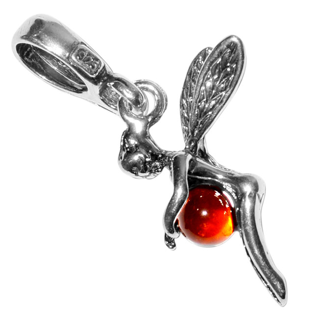 1.24g Authentic Baltic Amber 925 Sterling Silver Pendant Jewelry A553