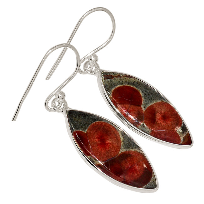 Natural Peanut Obsidian 925 Sterling Silver Earrings Jewelry ALLE-16895