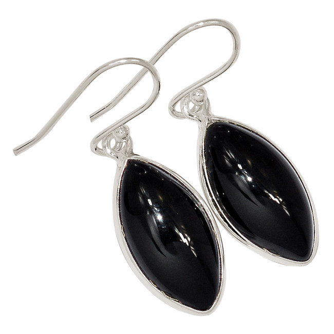 Black Onyx - Brazil 925 Sterling Silver Earrings Jewelry ALLE-16926
