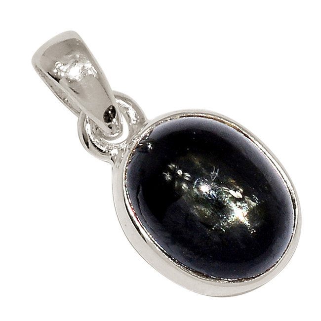 Natural Star Diopside, Black Star Of India 925 Silver Pendant Jewelry ALLP-25863