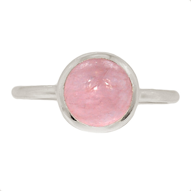 Natural Rose Quartz - Madagascar 925 Sterling Silver Ring Jewelry s.7 ALLR-27242