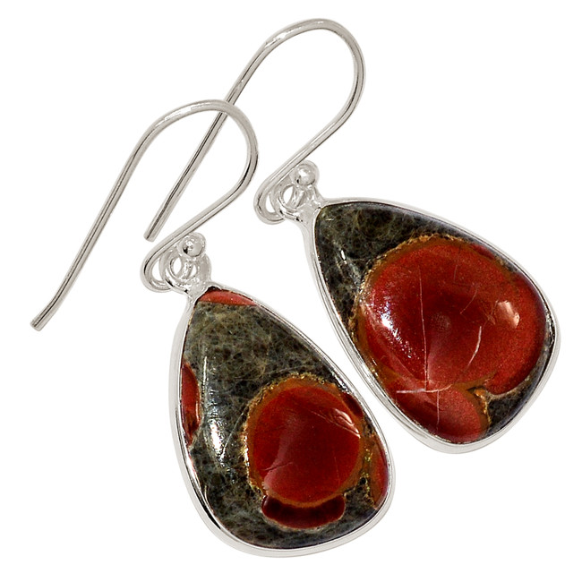 Natural Peanut Obsidian 925 Sterling Silver Earrings Jewelry ALLE-16596
