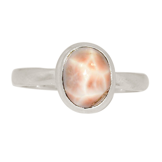 Natural Natrolite 925 Sterling Silver Ring Jewelry s.7.5 ALLR-26799
