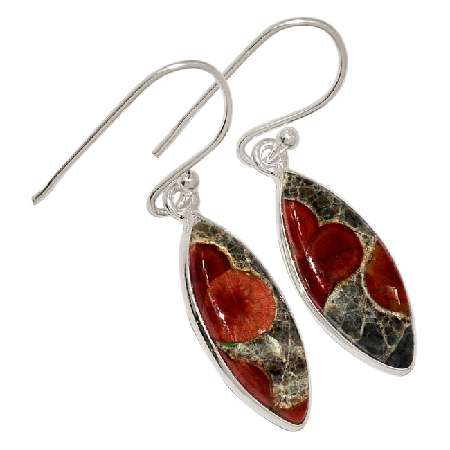 Natural Peanut Obsidian 925 Sterling Silver Earrings Jewelry ALLE-16595
