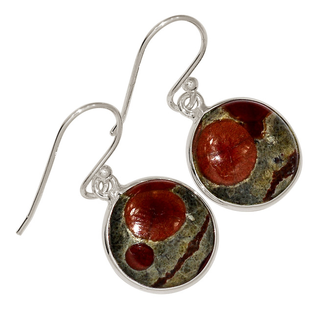 Natural Peanut Obsidian 925 Sterling Silver Earrings Jewelry ALLE-17040