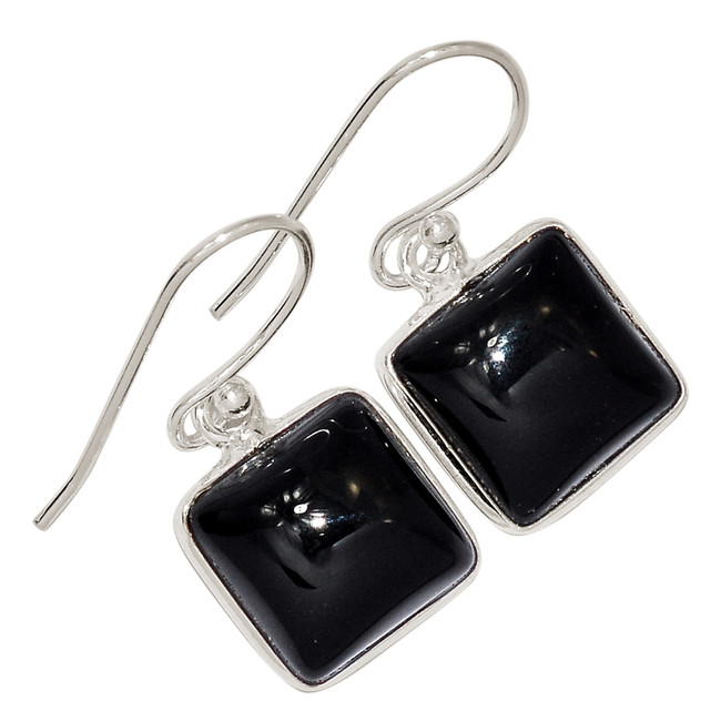 Black Onyx - Brazil 925 Sterling Silver Earrings Jewelry ALLE-16924