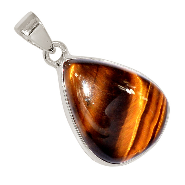 Natural Tiger Eye - South African 925 Sterling Silver Pendant Jewelry ALLP-25842