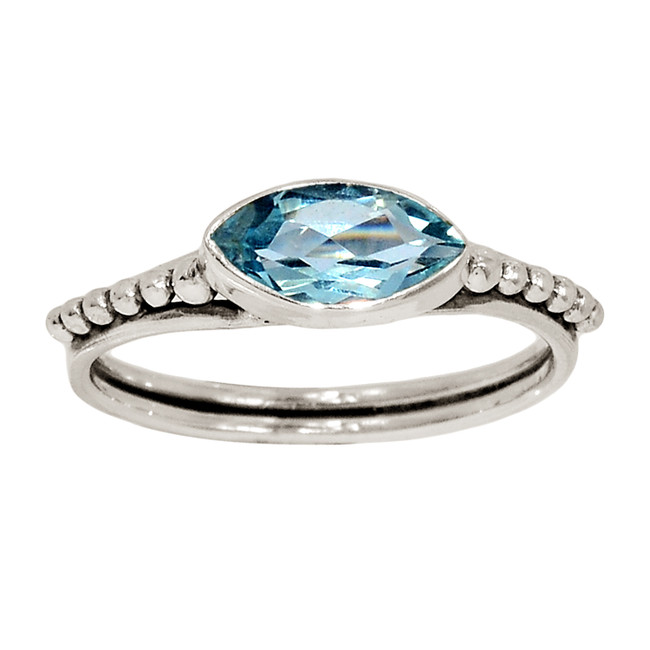 Blue Topaz 925 Sterling Silver Ring Jewelry s.5 ALLR-27264