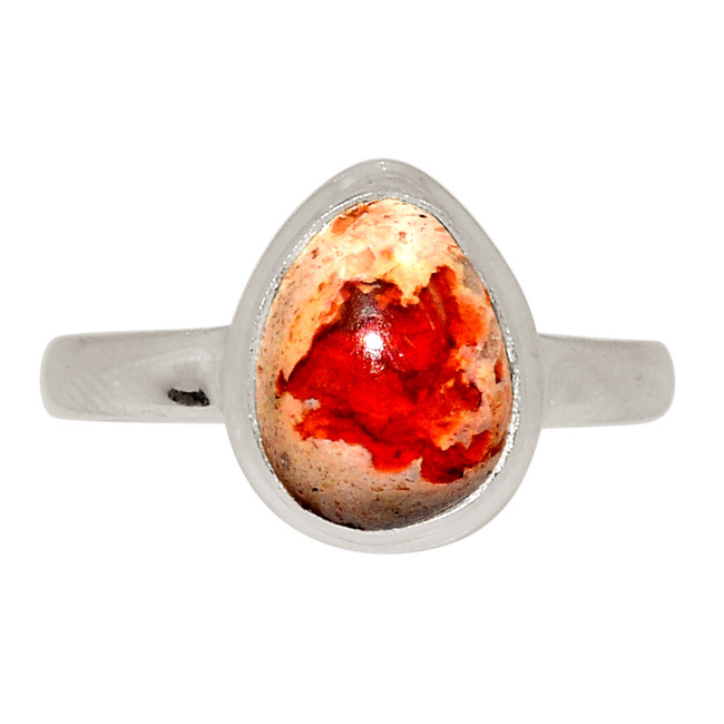 Natural Mexican Opal 925 Sterling Silver Ring Jewelry s.6.5 ALLR-27804