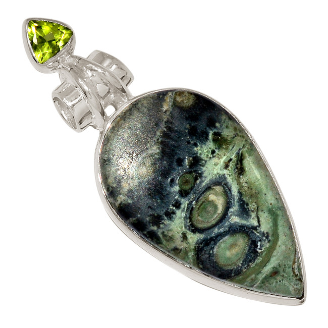 Natural Kambaba Ocean Jasper - Madagascar 925 Silver Pendant ALLP-27023