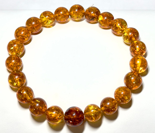 10mm Authentic Baltic Amber Beads Bracelet JY3754