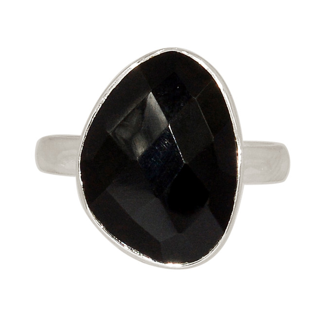 Black Onyx - Brazil 925 Sterling Silver Ring Jewelry s.9 ALLR-27878