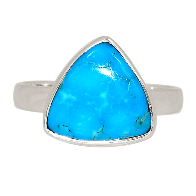 Composite Mohave Blue Turquoise 925 Sterling Silver Ring Jewelry s.10 ALLR-28073