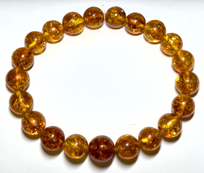 10mm Authentic Baltic Amber Beads Bracelet JY3765