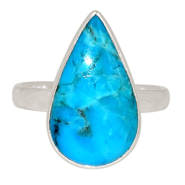 Composite Mohave Blue Turquoise 925 Sterling Silver Ring Jewelry s.9 ALLR-29435