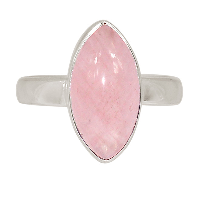 Natural Rose Quartz - Madagascar 925 Silver Ring Jewelry s.9.5 ALLR-28561