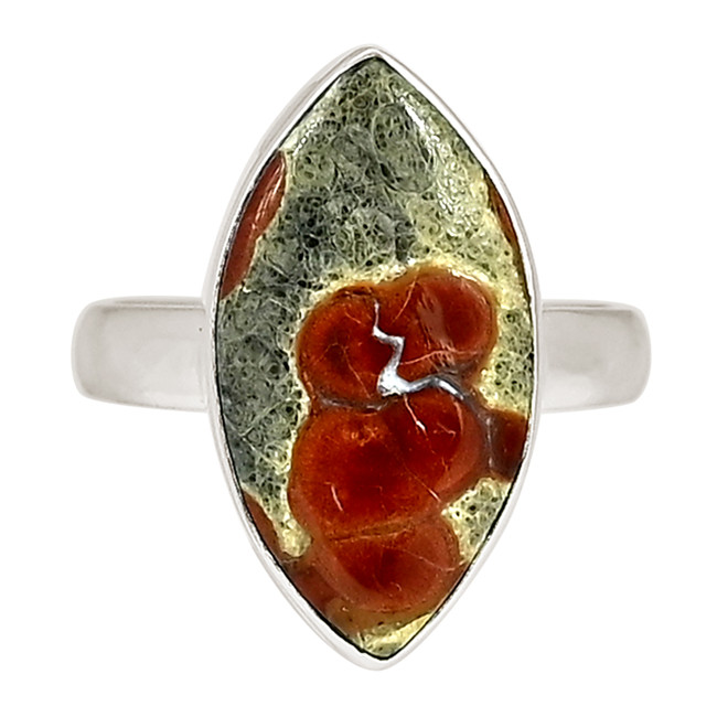 Natural Peanut Obsidian 925 Sterling Silver Ring Jewelry s.10 ALLR-29009