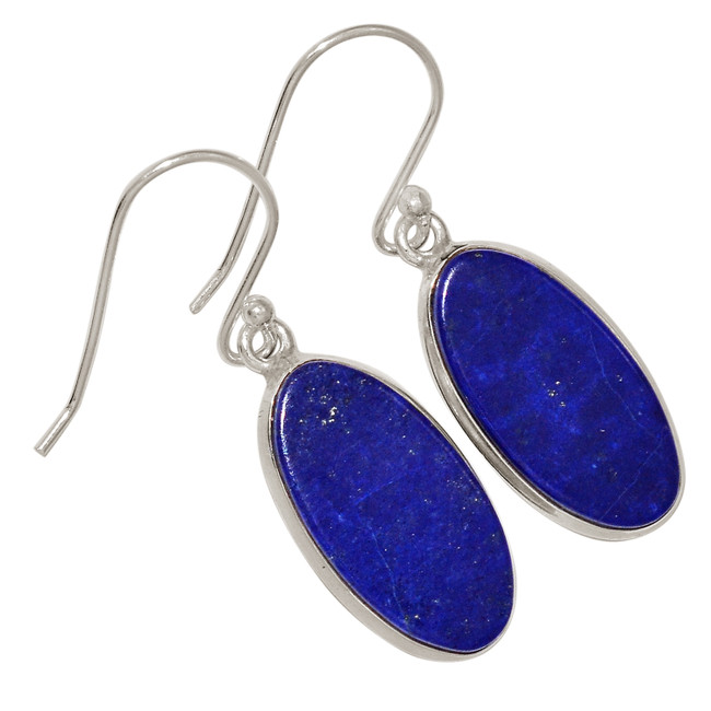 Natural Lapis Lazuli - Afghanistan 925 Silver Earrings Jewelry ALLE-17635