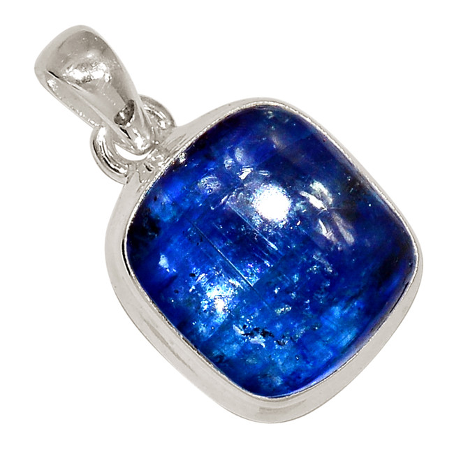 Natural Cabochon Kyanite - Brazil 925 Sterling Silver Pendant Jewelry ALLP-27445