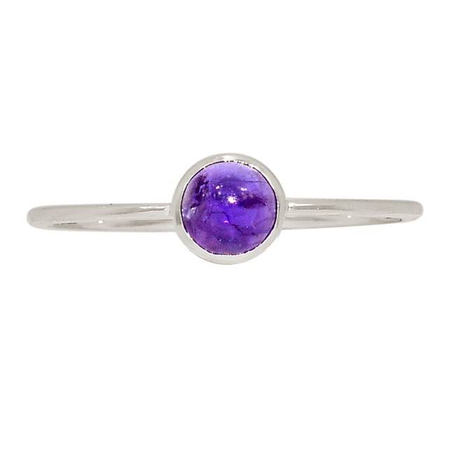 Natural Amethyst - African 925 Sterling Silver Ring Jewelry s.9 ALLR-28321