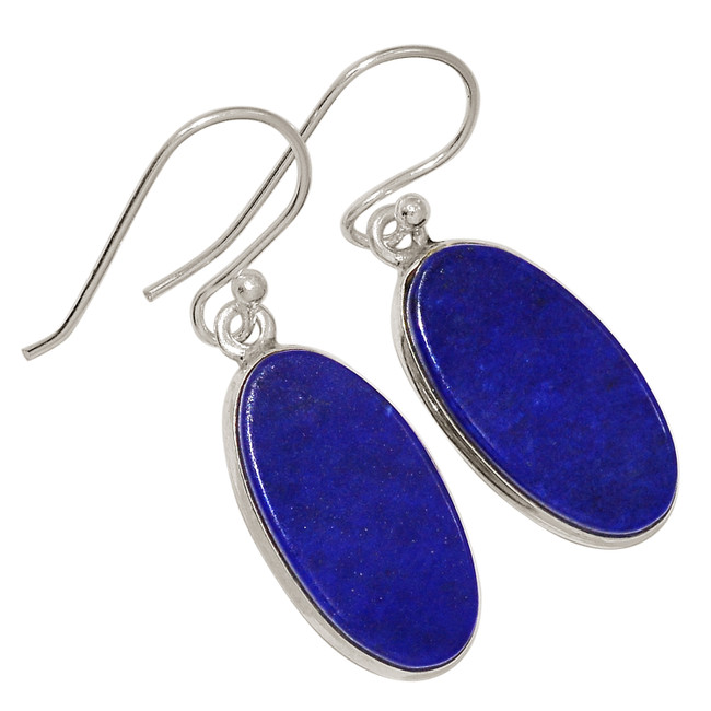 Natural Lapis Lazuli - Afghanistan 925 Silver Earrings Jewelry ALLE-17576
